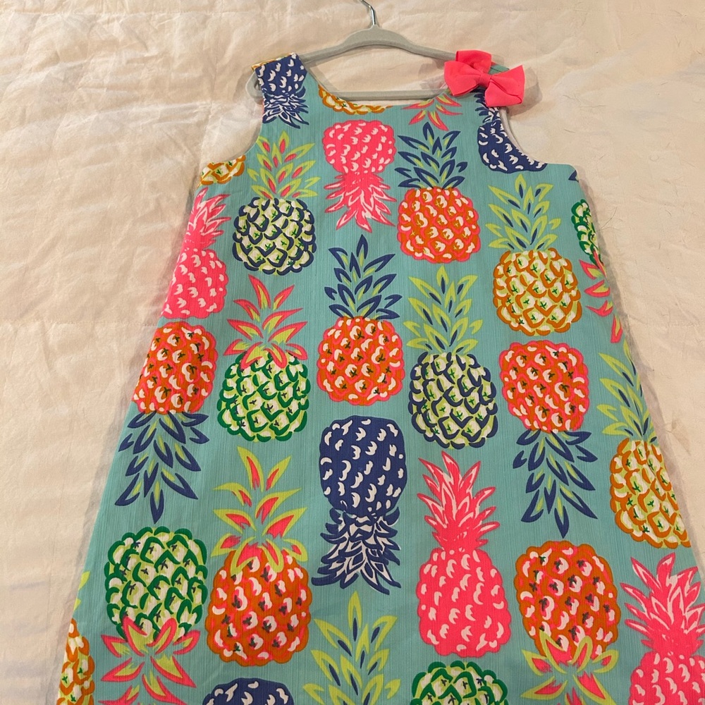Tommy Bahama Tropical Print Dress with Pink Bow